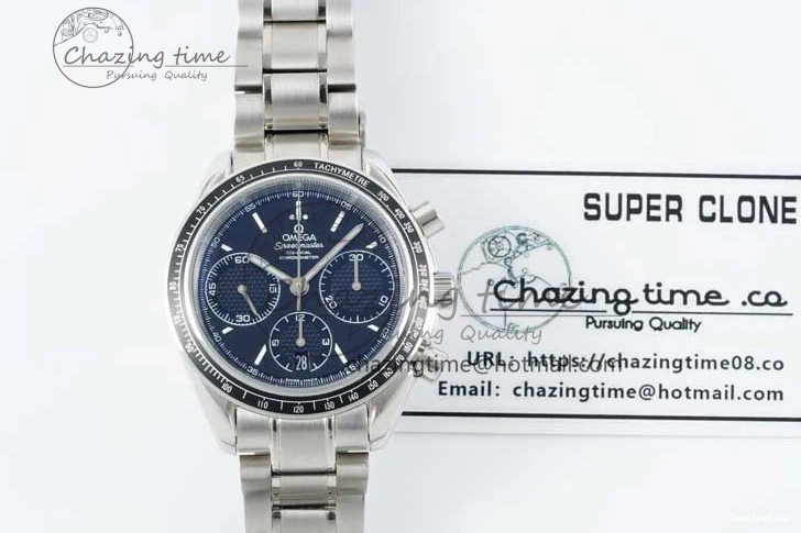 0217 Speedmaster Racing Master SS HKF Best Edition Black Dial on SS Bracelet A Versatile 7810